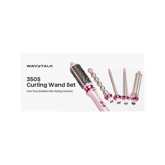 Wavytalk - Heatwave Pro 5-in-1 Curling Wand Set, Inc Pink - Picture 3 of 13
